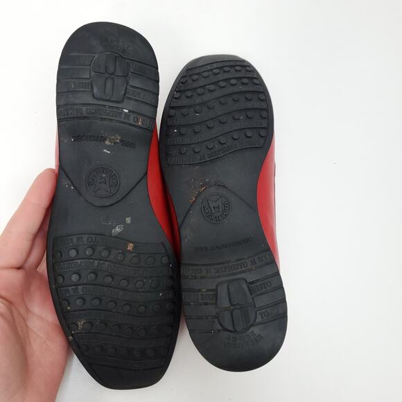 MEPHISTO Leather Idellia Red Comfort Mocassin Loafers Square Toe Shoes - Picture 9 of 12